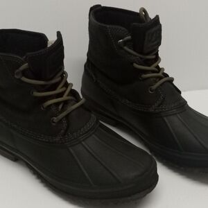 UGG Zetik Duck Boots MENS SIZE 9 BLACK WATERPROOF LEATHER SNOW 1017304 Lace Up